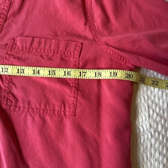 Westbound Petite M Raspberry 3/4 Sleeve Blouse With Split Neckline & Pockets - Picture 6 of 7